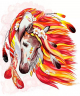 Картина по номерам 50х40 см "Вогняний кінь" Danko Toys KpN-01-07 (433709)