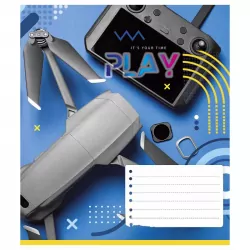 Зошит шкільний у клітинку. 12 аркушів. Time for play (Укр) Школярик 00-00073677 (4820006470432) (479702)