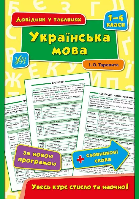 Довідник у таблицях. Українська мова. 1–4 класи. Ірина Таровита (Укр) УЛА 01796 (9789662844351) (471509)