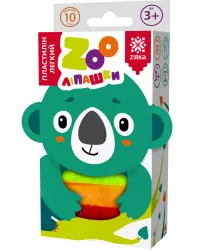Пластилін легкий ZOOліпашки Коала (10 кольорових стіків по 6 г) Зірка 140215 (2000001402153) (465310)