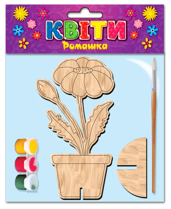 Дерев'яна Розмальовка. Ромашка Зірка 72744 (2000000727448) (286215)