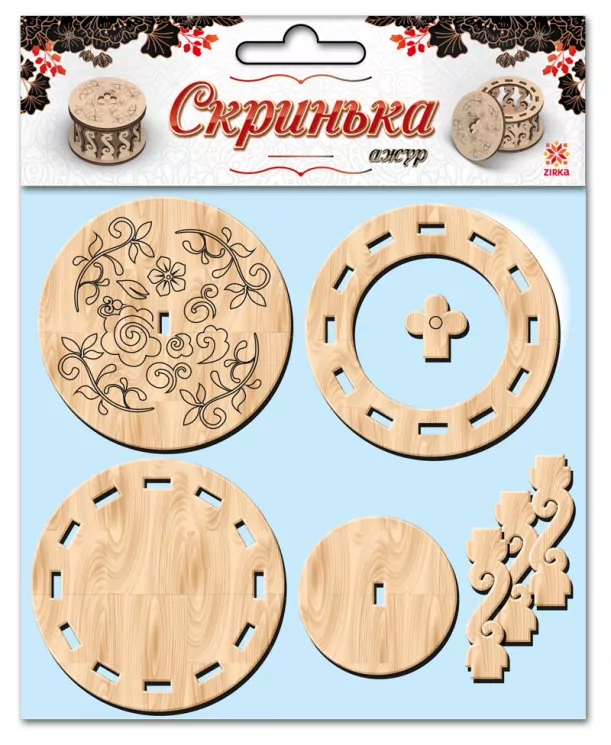 Скринька кругла для декорування Зірка 115456 (2000001154564) (309715)