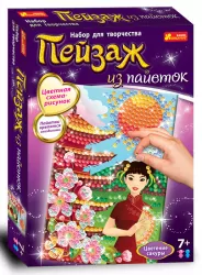 4735 Пейзаж с пайеток "Цветение сакуры" 15100310Р Ranok-Creative (482-307-611-478-7) (232416)