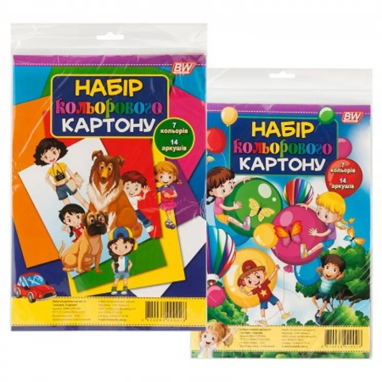 Картон 9 кольорів 9 аркушів А4 Двосторонній Бумвест (4820068000011) (433418)