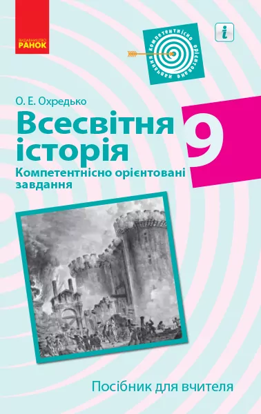 Всесвітня історія 9 клас. Компетентнісно орієнтовані завдання. Посібник для вчителя (Укр) Ранок Г706070У (9786170951533) (342820)