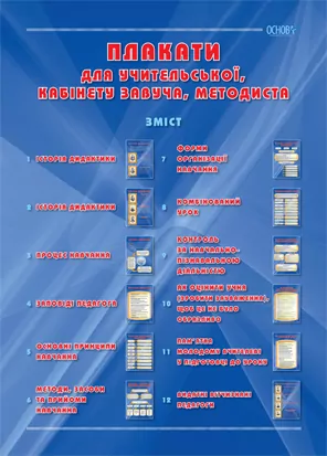 Плакати для учительської, кабінету завуча, методиста ЗП4 Основа (9786170013811) (121921)
