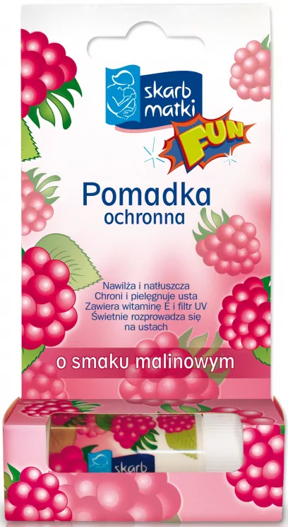Помада захисна для дітей зі смаком малини Skarb Matki (5901968019309) (479422)