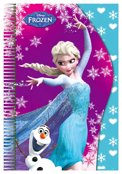 Блокнот для нотаток ф.А6,вирубка волна, пружина,.FROZEN 50 аркушів № 2 (248132)