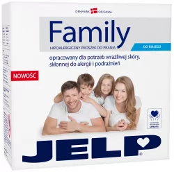 Гіпоалергенний пральний порошок для білого. Family 2,24 кг JELP (5713183900290) (479436)