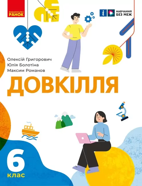 НУШ Довкілля 6 клас. Підручник інтегрованого курсу для ЗЗСО. Григорович О.В., Болотіна Ю.В., (Укр) Ранок (9786170982247) (492637)