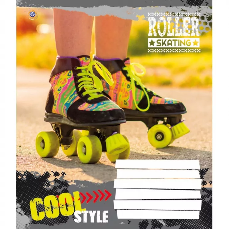 Зошит учнівський ЗУ 60 аркушів, клітинка /795449/ "SKATE -17" (463641)