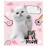 Зошит учнівський YES 12 аркушів, коса лінія без д/л /765502/ "Live love meow" (463842)