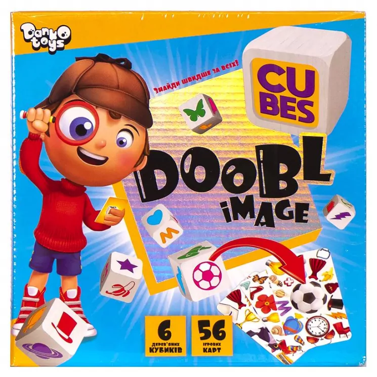 Настільна розважальна гра "Doobl Image Cubes" укр