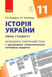Календарно-тематичний план. Історія України 11 клас (Рівень стандарту) (Укр) Ранок Г812045У (9786170950680) (310646)