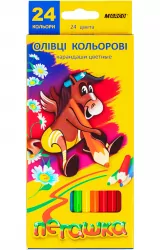 Олівці кольорові 24 кольори "Пегашка". Marco 1010-24СВ (4820155650020) (276747)