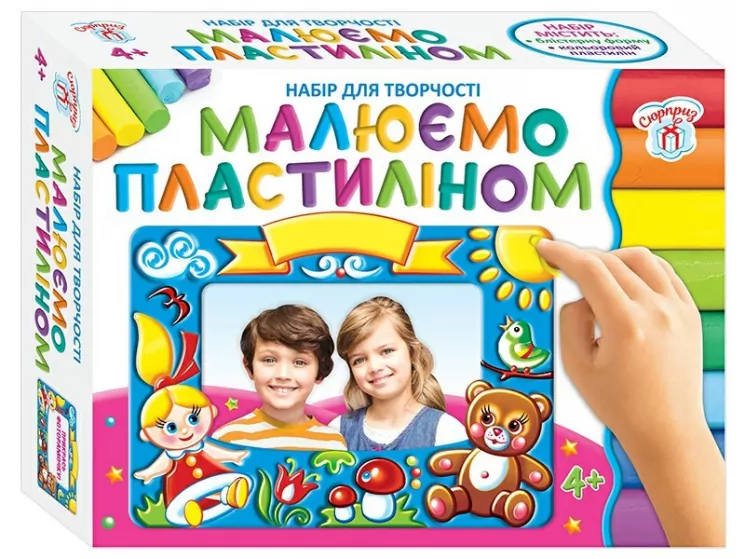 Малюємо пластиліном №1 "Дівчинка та медвежа" (Укр) Сюрприз 15100451У (4823076145439) (347359)