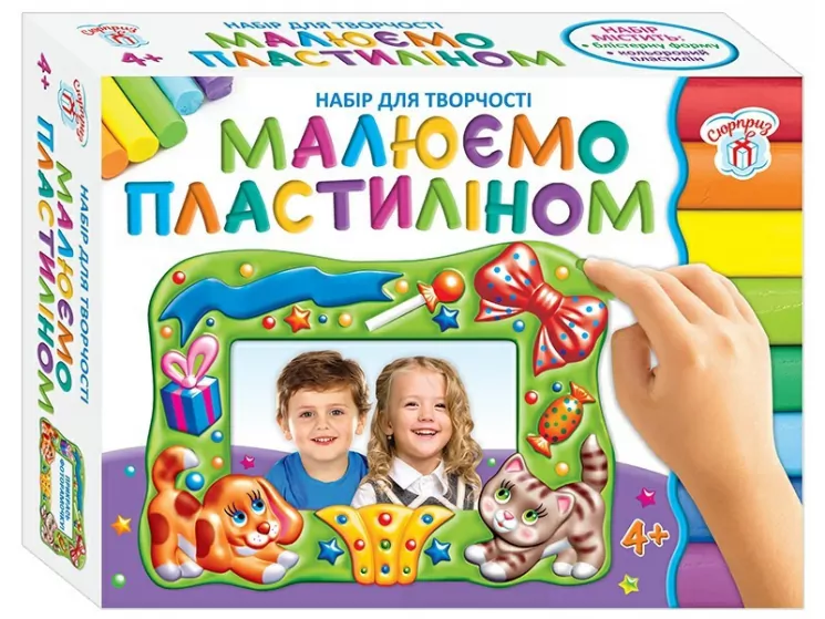 Малюємо пластиліном №2 "Песик та кіт" (Укр) Сюрприз 15100452У (4823076145446) (347360)