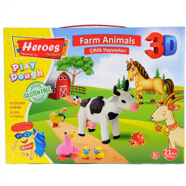 Набір тіста для ліплення 3D фігурок "Свійські тварини". Play Dough (8681655545706) (467364)