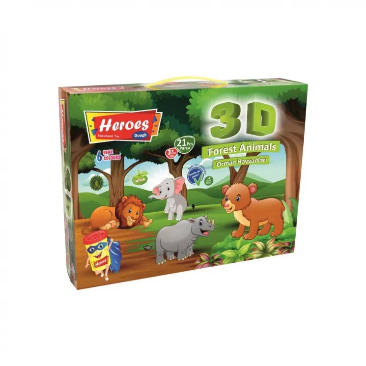 Набір тіста для ліплення 3D фігурок "Дикі тварини". Play Dough (8681655545713) (467365)