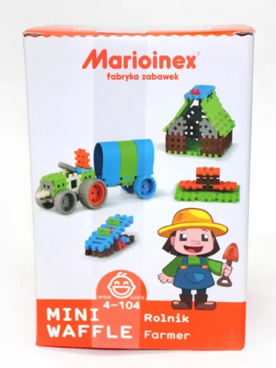 Конструктор MINI WAFFLE "FARMER" ФЕРМЕР (83 деталі) Marioinex (5903033902554) (438974)