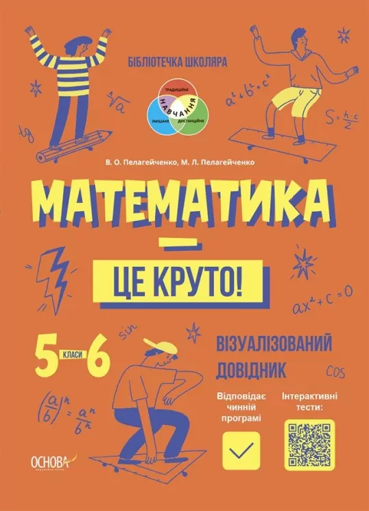 Математика - це круто! 5–6 клас. Візуалізований довідник. Бібліотечка школяра (Укр) Основа (9786170042422) (508076)
