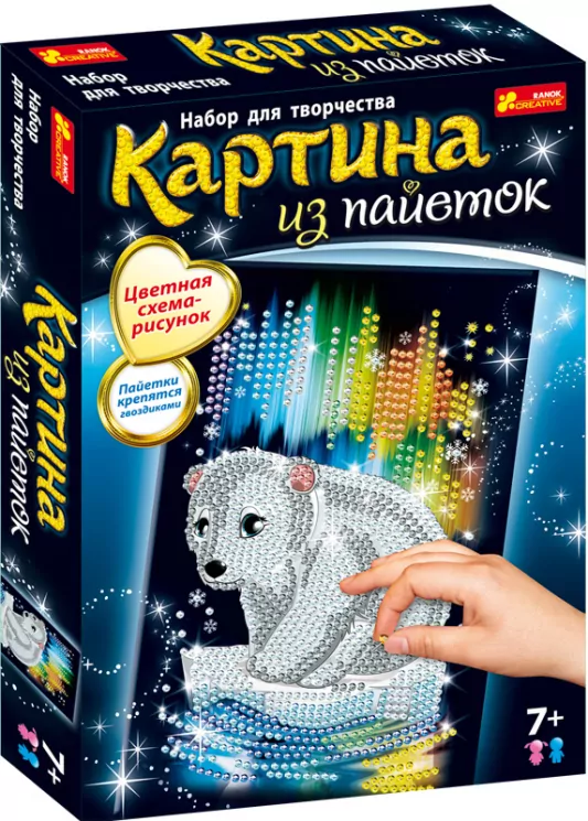 4747 Картинки с пайеток "Мышка" 15100170Р Ranok-Creative (4823076106607) (230978)