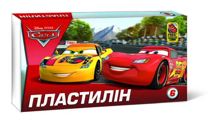 Пластилін Серія Cars, №3, 6 кольорів (252088)