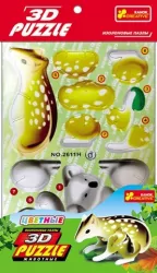 Ящір. 3D-пазли. Іграшки (4в1) (Укр) Ranok-Creative (9789666793853) (130889)