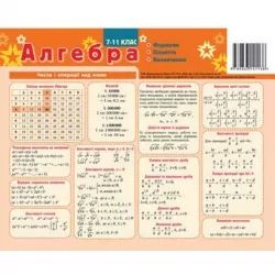 Картонка-підказка Алгебра 40*15 см Зірка 66438 (9789663141138) (286294)