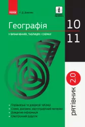 Географія 10-11 клас. У визначеннях таблицях і схемах. Рятівник 2.0 (Укр) Довгань Г.Д. Ранок Г109055У (9786170959966) (348195)