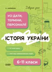 Історія України 6-11 класи. Довідник учня. Усі дати, терміни, події. Харківська Н.І. (Укр) Основа (9786170042170) (503496)