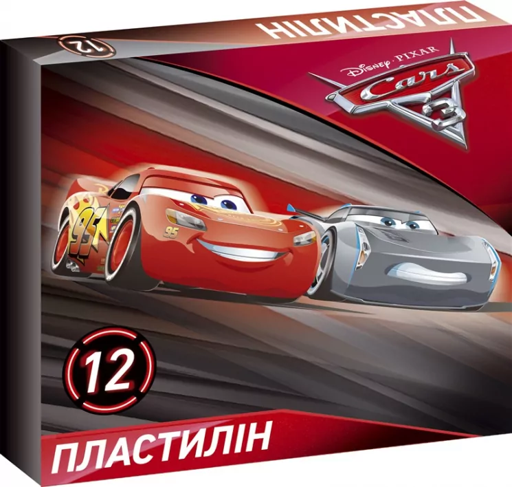Пластилін Серія Cars, № 2, 12 кольорів (267099)