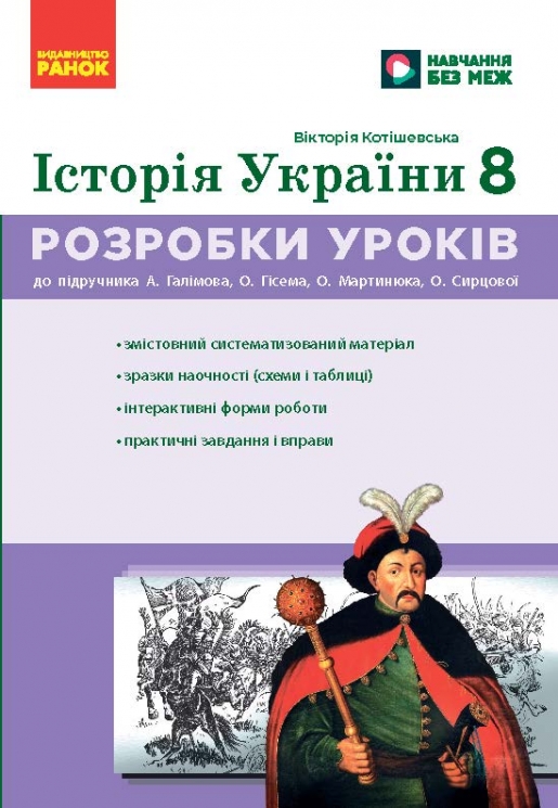 НУШ Історія України 8 клас. Розробки уроків – Вікторія Котішевська (Укр) Ранок (9786178772215) (560801)
