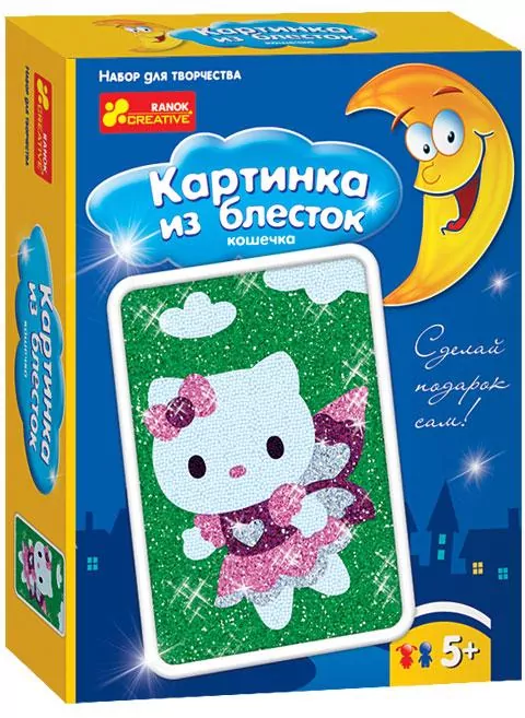 4004-07 Раскраска по номерам с блестками "Котенок" 15100095Р Ranok-Creative (482-307-61-0020-9) (220232)