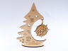 Дерев'яна новорічна підставка ялинка 3Д Зірка 100030 (2000001000304) (286203)
