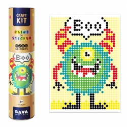 Монстрик. Картина по номерам з наліпками в тубусі. 33х48см. 1200 стікерів (Укр) Умняшка (4820129201845) (455706)