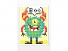 Монстрик. Картина по номерам з наліпками в тубусі. 33х48см. 1200 стікерів (Укр) Умняшка (4820129201845) (455706)