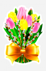 Прикраса Весняні квіти Тюльпани та верба (Укр) Ранок 13105200У (4823076146382) (350008)