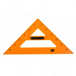 Трикутник для дошки Yes 370278 рівнобедрений 90/45/45, з ручкою-тримачем, 50см (465308)