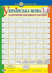 НУШ Українська мова 1-4 класи Каліграфічні хвилинки в таблицях 64 таблиці (Укр) Богдан (2005000010972) (300309)
