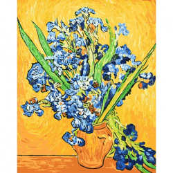 Картина по номерам Букети "Іриси у вазі. Ван Гог" 40х50 см Ідейка КНО2013 (4820143948313) (447109)