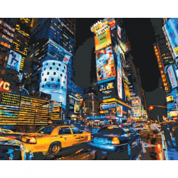 Картина по номерам Міський пейзаж "Вулицями Нью Йорка 2" 40х50 см Ідейка КНО2185 (4823104309253) (447112)