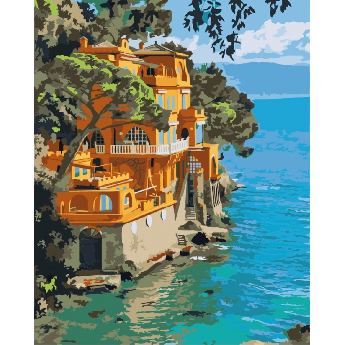 Сільський пейзаж. Мрії про літо. Картина за номерами. 40х50 см. (Укр) Ідейка КНО2217 (4823104301646) (447114)