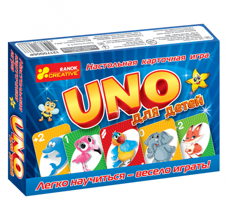 Настольная игра "УНО" детская 12170006Р Ranok-Creative (4823076123666) (253516)