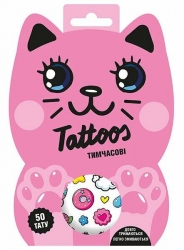 Тимчасові тату для молодших дівчаток. Tattoos. Рожеве кошеня (Укр) Ranok-Creative (4827476988696) (545416)