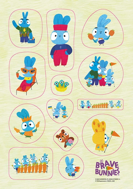 Хоробрі Зайці. Набір наліпок. Стікер-Пак. Допитливі займалята (Укр) Ранок (9789667512927) (490617)