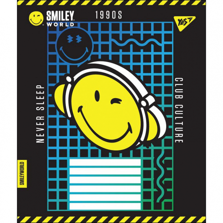Зошит учнівський 12 аркушів, клітинка. Smiley World. YES 764495 (4823092242976) (474417)