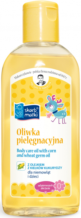 Олія для догляду немовлят та дітей з маслом кукурудзяних зародків 200 мл Skarb Matki  (5901968019262) (479417)