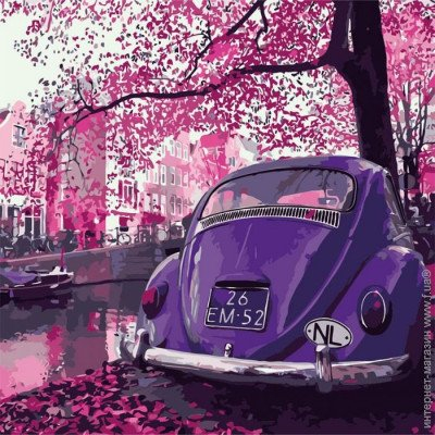 Картина за номерами "У стилі ретро 2" 40х40 см Ідейка КНО2188 (4823104305231) (433718)