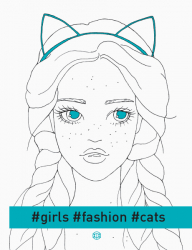 #girls#fashion#cats. Книги для дозвілля. Розмальовка Жорж Z101030У (9786177579204) (289621)